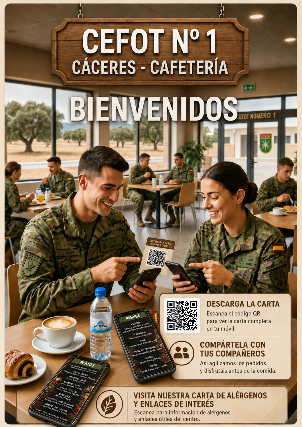 Bienvenidos a la Cafetería del CEFOT Nº 1 de Cáceres
